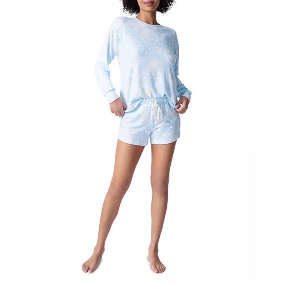 Pj Salvage NWT Happy Days Comfort Smiley Short Lounge Pajama Set Medium - Picture 4 of 5
